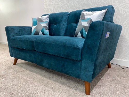 DFS Studio French Connection Ocean Plush Velvet Electric Reclining 2 Seater Sofa - Picture 4 of 6