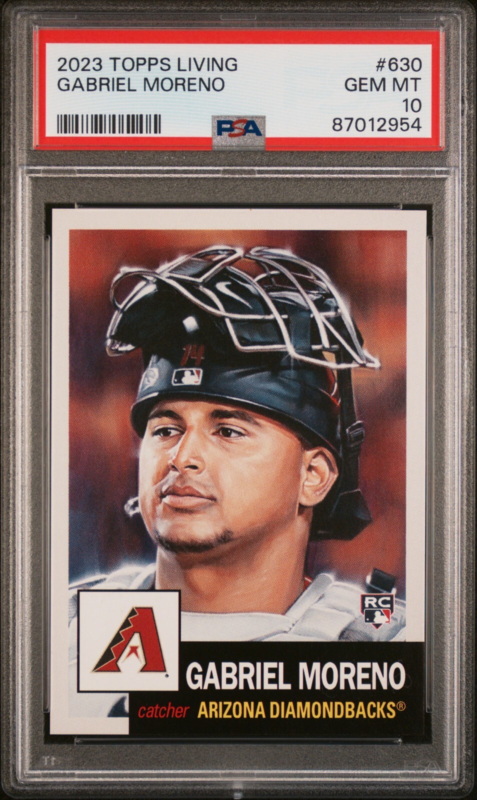 2023 Topps Living Set #630 Gabriel Moreno RC Rookie PSA 10 Gem Mint 87012954