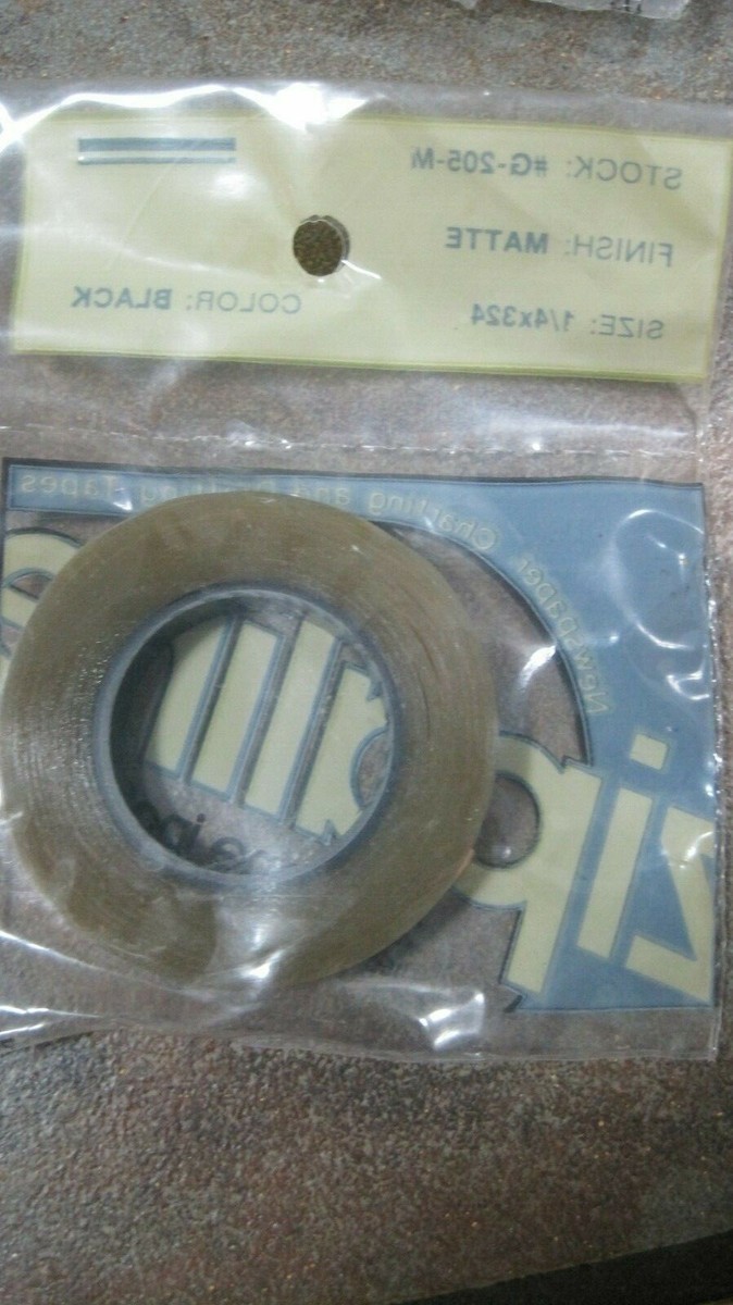 ZIPALINE ~ CHARTING/DRAFTING TAPE ~ BLK MATTE ~ 1/4 X 324 ~ #G-205