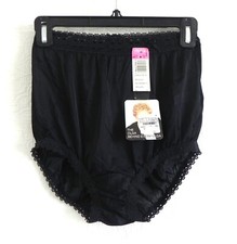 Olga Pantie Black Famous Scoop Fit/Curvy Shape/Super Comfort/No Rib-Up Size 6