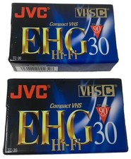 Lot of 2 Packages New Sealed JVC TC-30 EHGB High Energy Compact VHS Tape