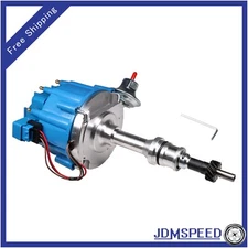 For SBF Ford Small Block 302 260 289 Blue HEI Ignition Distributor W/ 65K Coil