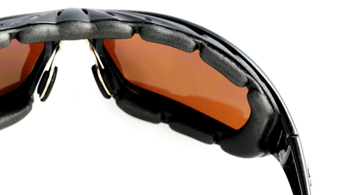 Choppers Motorcyle Riding Glasses Foam Padded Sunglasses - Amber Lens C49 - Picture 5 of 6