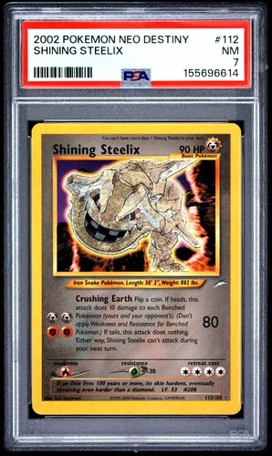 2002 POKEMON NEO DESTINY #112 SHINING STEELIX PSA 7