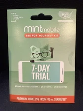 MINT MOBILE 7-DAY TRIAL SIM CARD *NEW*