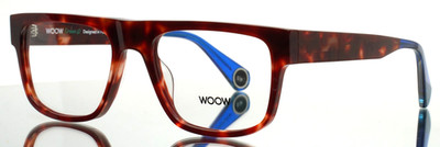 WOOW Hold Up 2 7084 Red Tortoise Mens Rectangle Eyeglasses 52-17-144 B:38