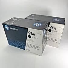 2 HP 96A Black Toner Cartridge C4096A OEM NEW Genuine Sealed Laserjet 2100 2200