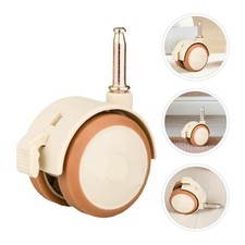 4 Pcs Crib Rod Wheel Bed Frame Feet Brake Grip Casters Double Wheels