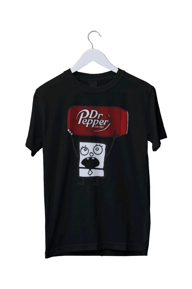 Dr Pepper Doodlebob Graphic Print T-Shirt Mens Unisex S M L XL 2 3 4 XL - Image 3 of 4