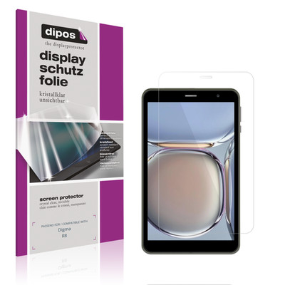 2x Schutzfolie klar für Digma R8 Displayschutzfolie Folie Display Schutz dipos