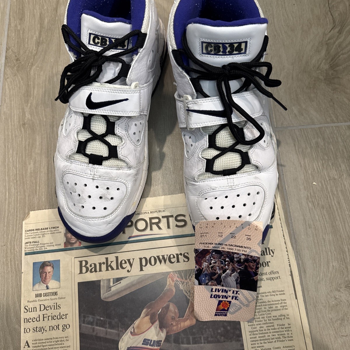 Charles Barkley 1990's Game Used Sneakers Shoes | eBay