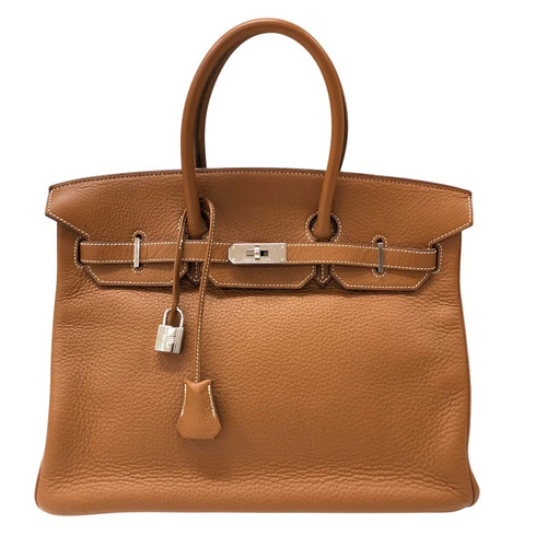 HERMES Birkin 35 Gold Handbag I Stamp #OKB524
