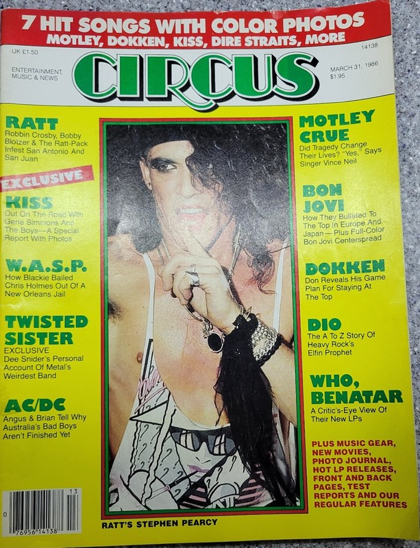 VINTAGE 1986 "CIRCUS" MAGAZINE NR