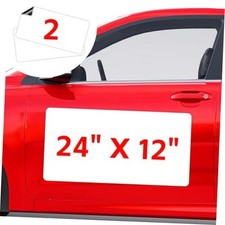 2 Pack Blank Car Magnets, 24" x 12" Car Door Magnets Signs 24"x12"-2 PACK