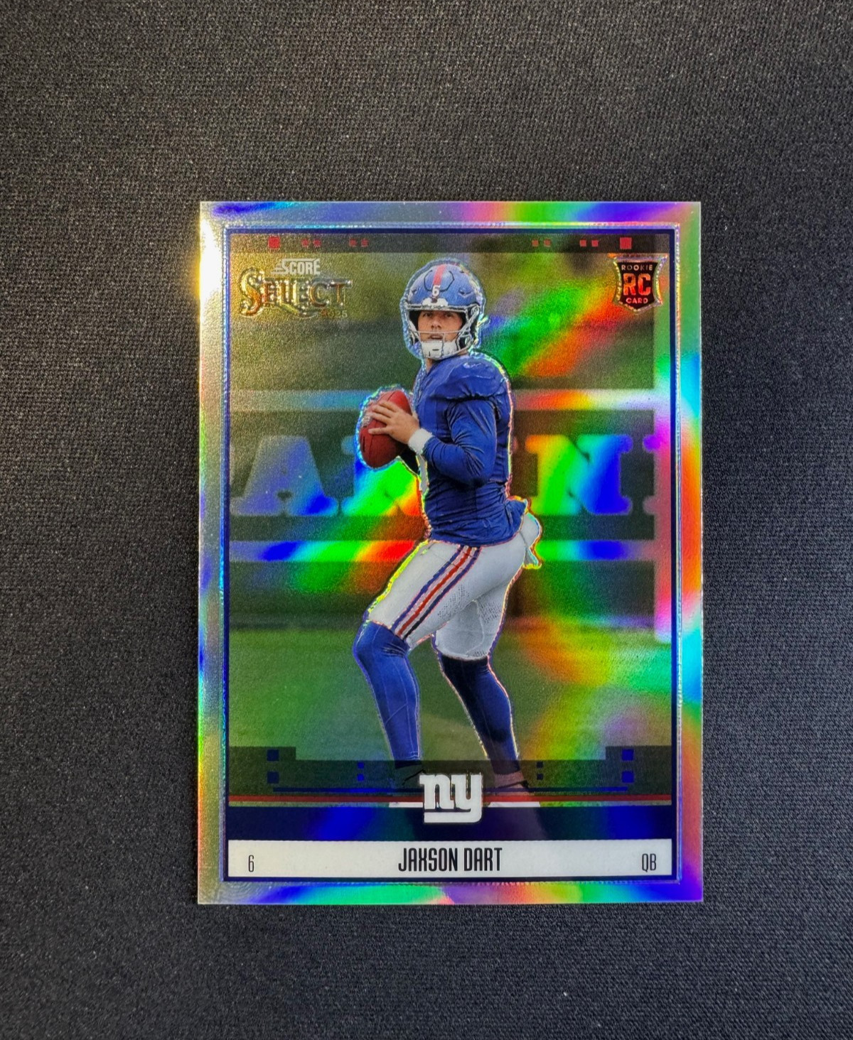 2025 Select Jaxson Dart RC Score Throwback Silver Prizm HOLO #14 Giants Rookie