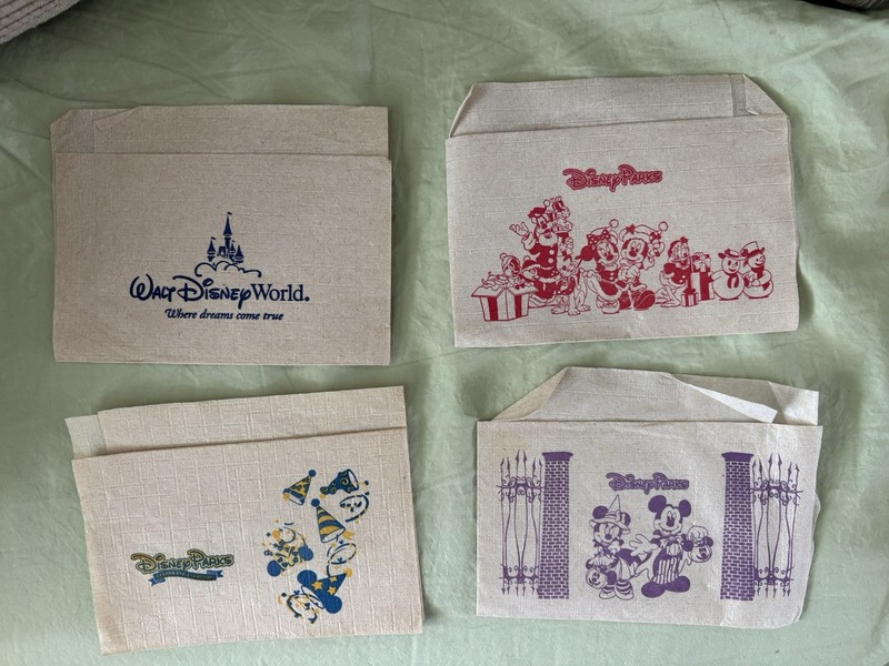 Walt Disney World  Parks Paper Napkins Lot, 4 Designs Halloween Christmas 