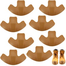 Geyoga 8 Pcs Toe Guards for Boots 9 x 4 cm/ 3.54 x 1.57 inch, Brown