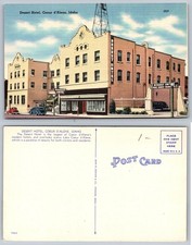Desert Hotel Coeur d'Alene Idaho Vintage Linen Postcard John W Graham