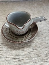 Mint sauce jug and saucer never used Welsh pottery