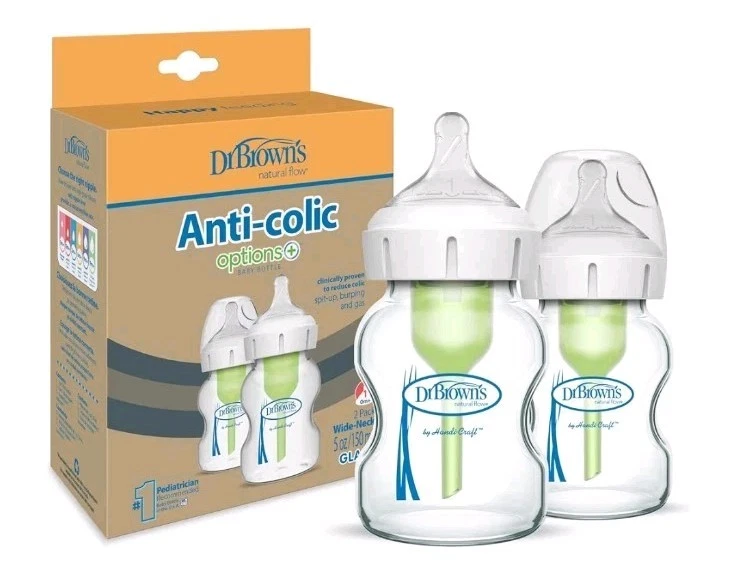 Dr Browns Options+ Anti-Colic 150ml Glass Bottle - Wide Neck - Twin Pack - 0m+
Opens in a new window
