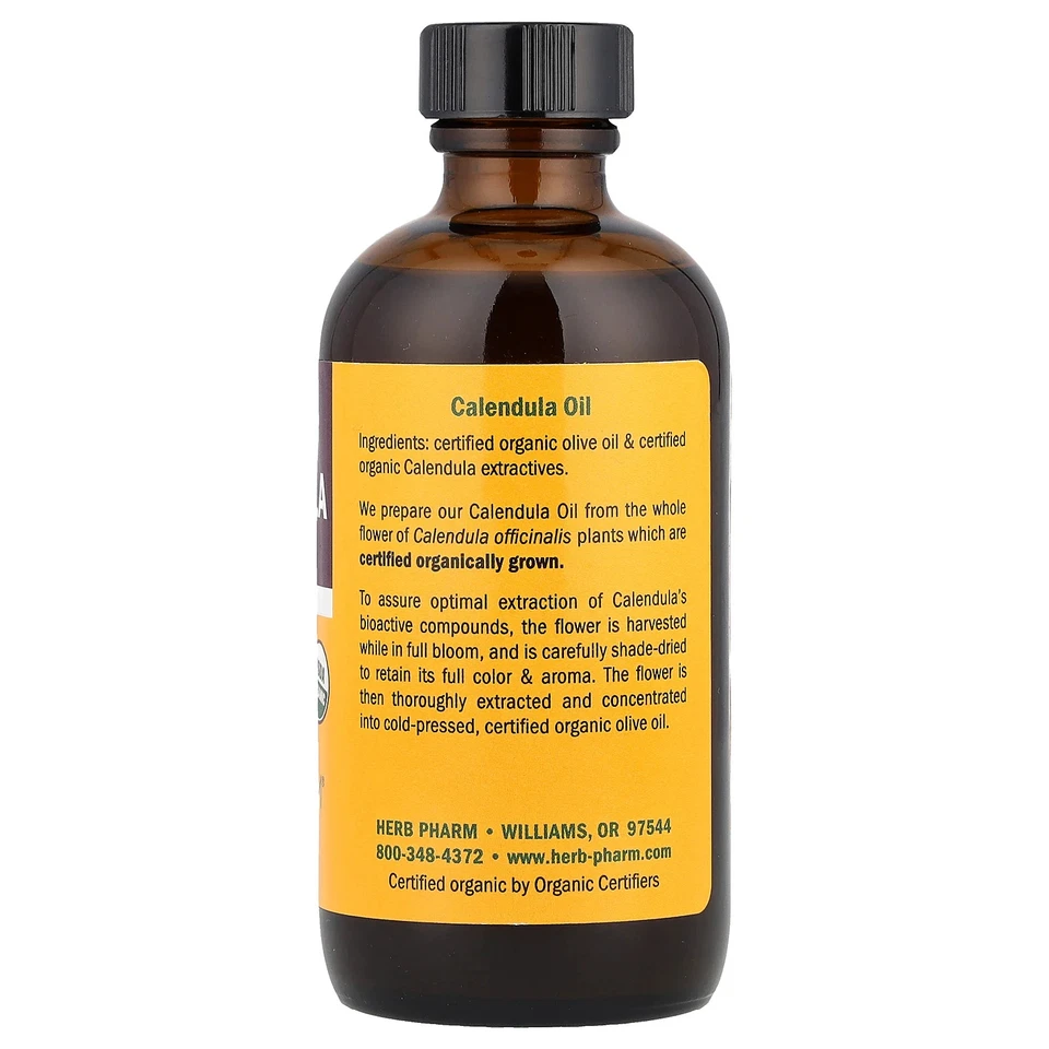 Aceite de caléndula orgánico Herb Pharm 4 fl oz 120 ml orgánico Foto 2 de 2