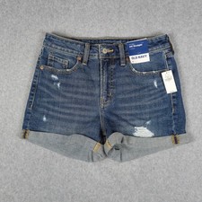 NWT Old Navy 4 High Rise OG Straight 3" Inseam Distressed Jean Shorts