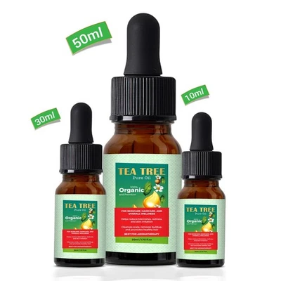 Tea Tree Oil 100% Pure , Therapeutic Grade Essential Oil for Skin & Hair UK