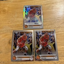DJ HOGG 2022-23 Topps NBL Chrome Silver Refractor AUTOGRAPH #25 + (2) Base Cards