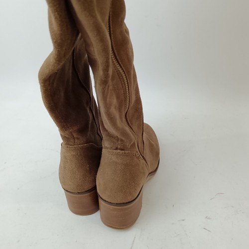 Steve Madden Boots size UK 5 Taupe Women's Heeled Casual Wear Zip Preloved - Picture 5 of 24
