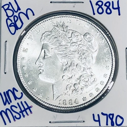 1884 BU UNCIRCULATED MORGAN SILVER DOLLAR AUTHENTIC U.S. MINT FREE SHIPPING 4780