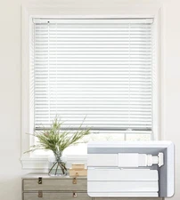 No Tools-No Drill 1" Aluminum Mini Blinds, Cordless Blinds for Indoor Windows...