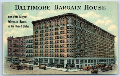 1910 Baltimore Maryland Postcard Bargain House Wholesale Houses Competitor Talks