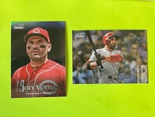 (2) 2018/2019 STADIUM CLUB CHROME JOEY VOTTO 2018-BASE, 2019 REFRACTOR - REDS
