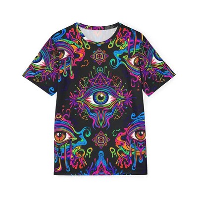 Psychedelic All Seeing Eye T-Shirt Rave Festival EDM Party