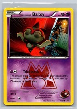 Team Magma's Baltoy 10/34 Double Crisis Pokemon TCG Psychic Type Basic Clay Doll