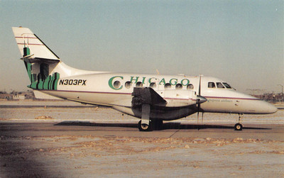 Airline Postcard   CHICAGO     EXPRESS     AIRLINES    JS-31