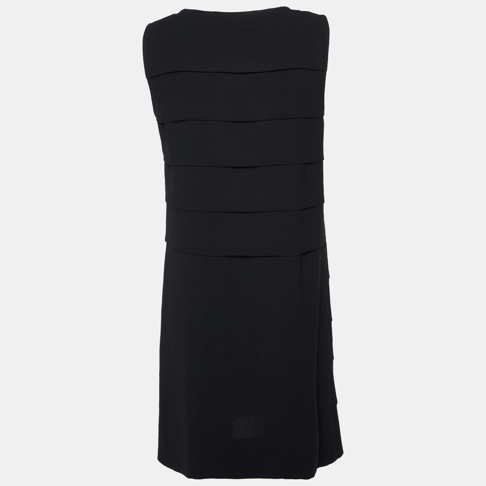 Abito senza maniche Love Moschino nero crepe a pieghe M