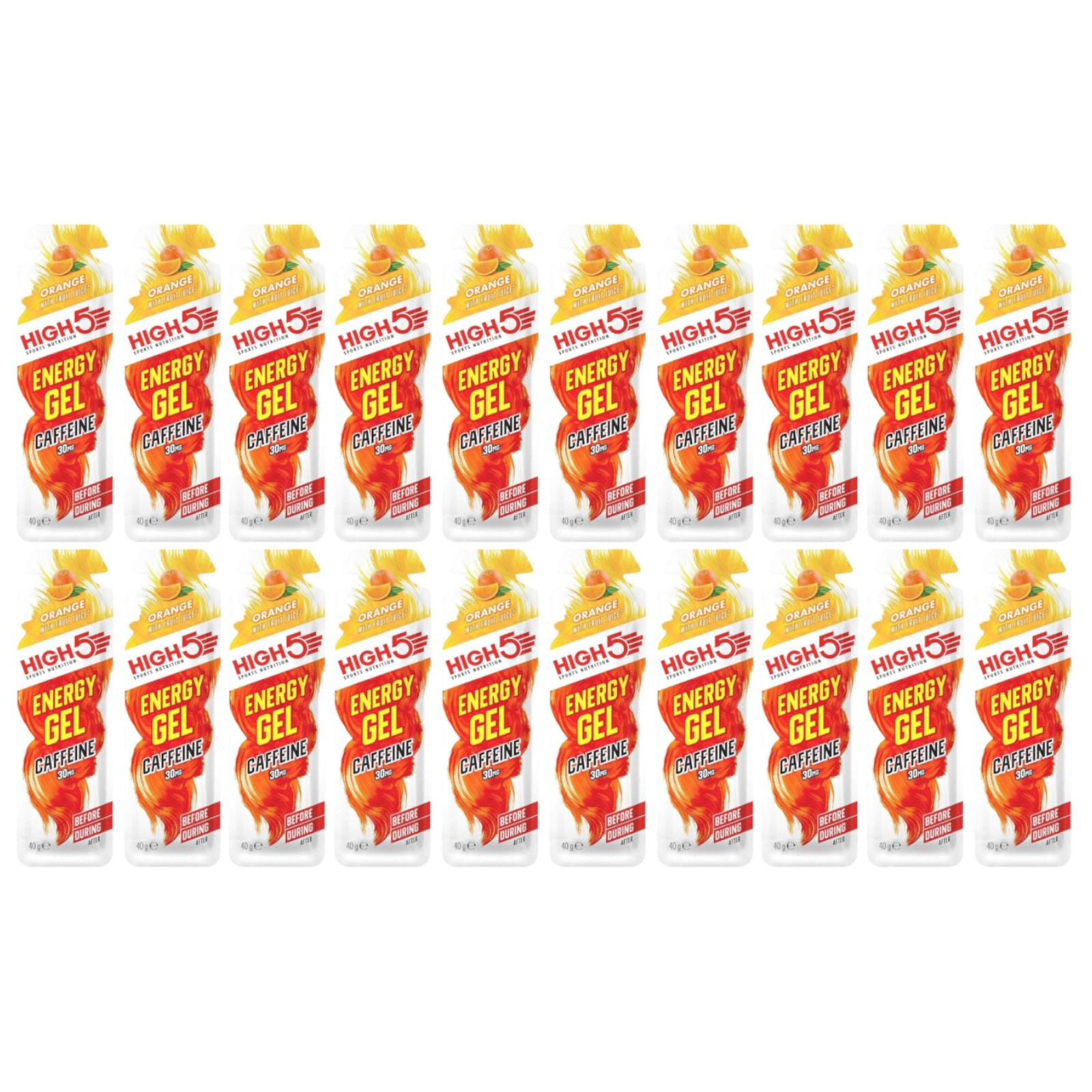 High5 Energy Sports Caffeine Gel Orange x20