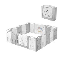 Baby Fence Kid Playpen 18 Panel Play Yard - Foldable Kids Safety Activity Cen...