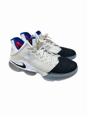 Nike LeBron 19 XIX Shoes Low Mens 9.5 White Black DH1270-100 Basketball