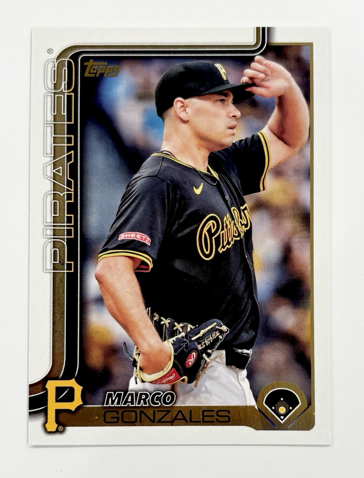 2025 Topps Series 1 Marco Gonzales #113 Golden Mirror Image Variation SP Pirates
