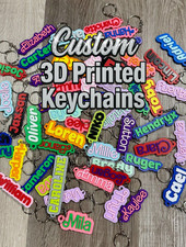 3D Printed Name Keychain - Custom Name Keychain - Custom Nametag Keychain
