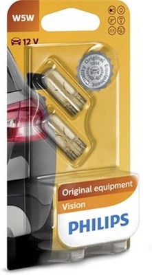 Philips 12961B2 Vision W5W Signallampe, 2er Blister, 13.50x9.50x13.50
