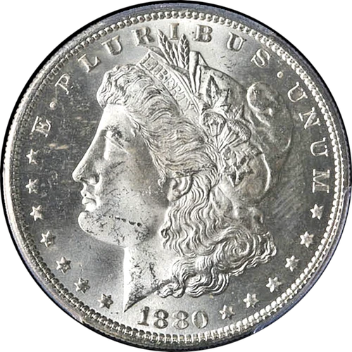 1880-S Morgan Silver Dollar PCGS MS64 Blast White - STOCK