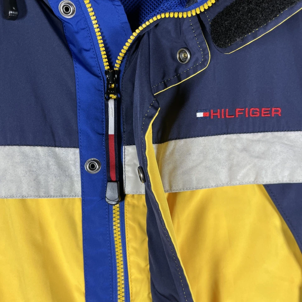 Tommy Hilfiger Cold Stop Water Stop Chaqueta Hombre’s XL Amarillo Peso Pesado Y2K  Foto 2 de 4