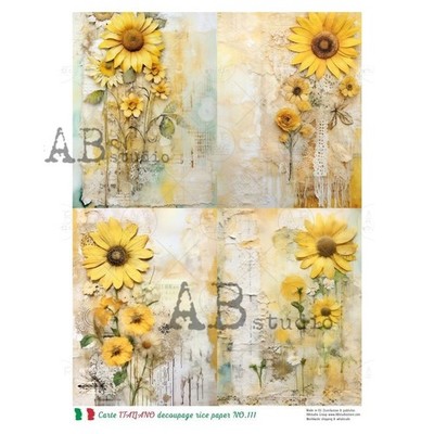 Yellow Daisies | A4 Rice Paper for Decoupage | AB Studios