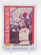 HAKEEM OLAJUWON 1992 KELLOGG'S COLLEGE BASKETBALL GREATS #11 HOUSTON Q4588