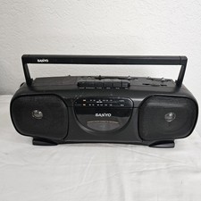 Vintage Sanyo M-7015 Portable AM/FM Cassette Recorder W/Cord TESTED/WORKS