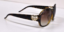 Gucci Vintage Sunglasses- NOS- Mod. GG3530/F/S 791HA- Silver, Brown  Stones