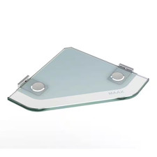Utile 9-3/8 In. X 3/8 In. X 9-3/8 In. Wall-Mount Frosted Corner Glass Shelf in C